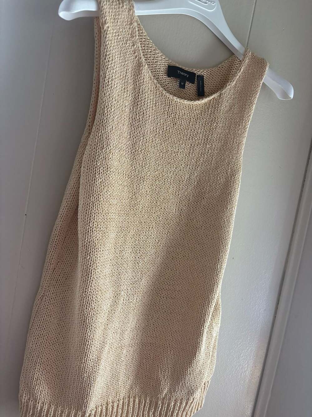 Theory Merletto Sleeveless Shell Knit Top Medium